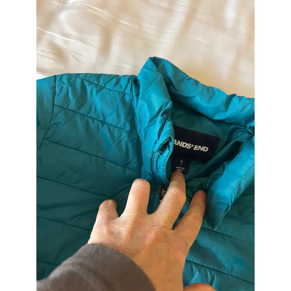 Lands end teal jacket size 7